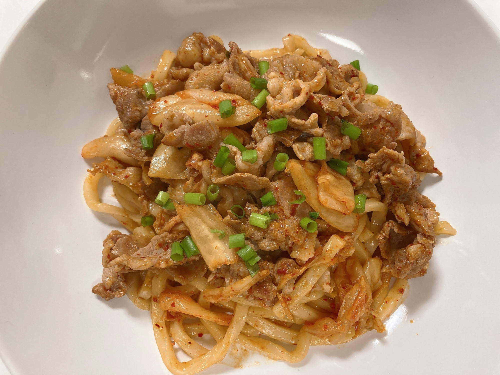 だし香る！和風豚キムチ焼きうどん