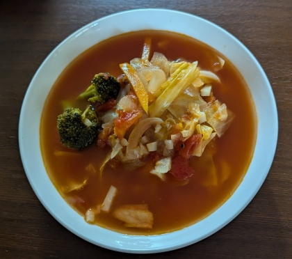 家にある野菜で。美味しかったです