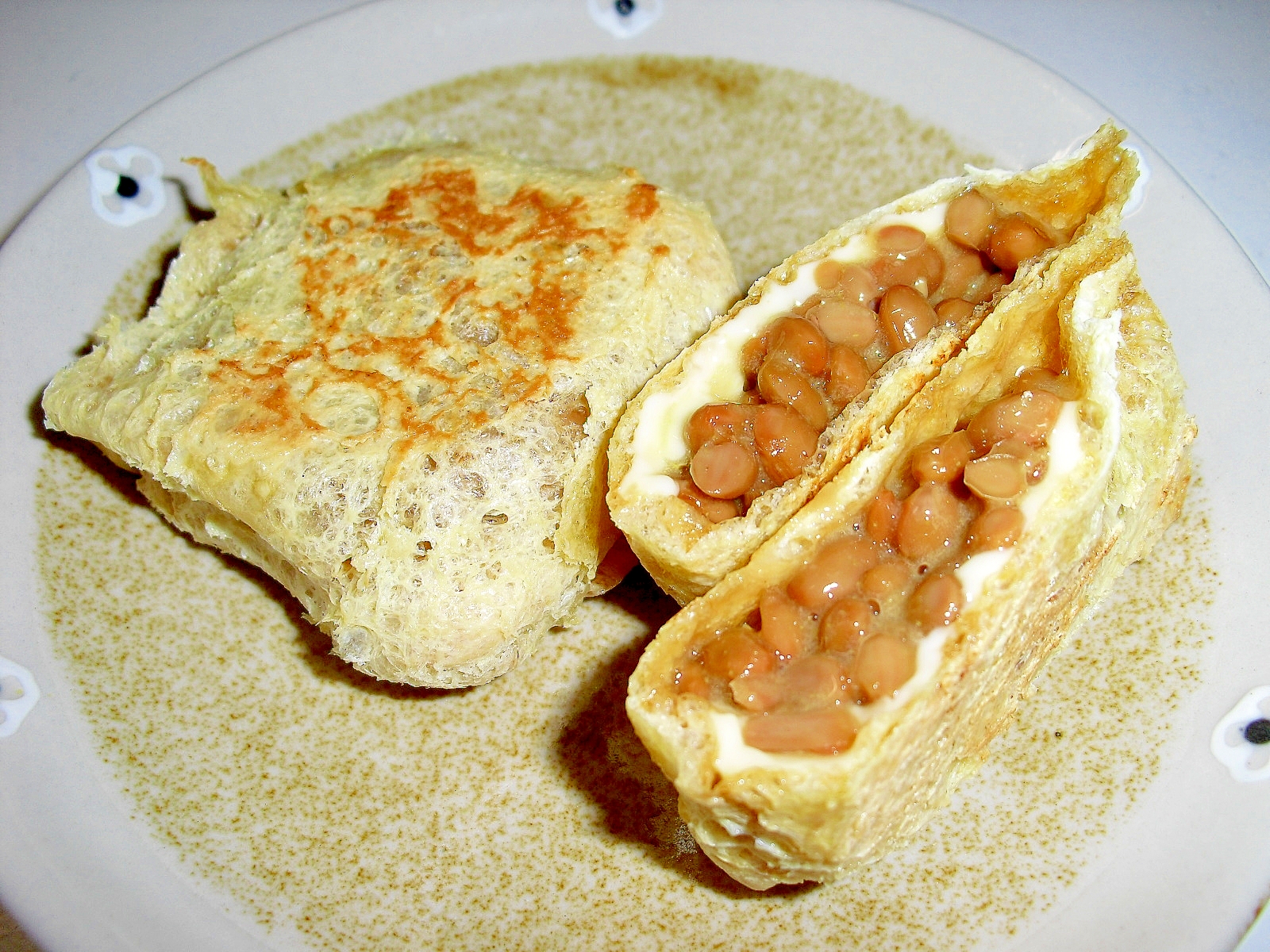 ビールに合う♪我が家の“納豆チーズおあげ”