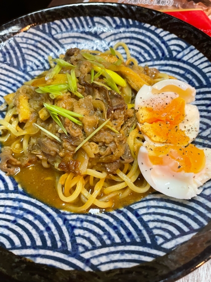なす、ピーマン、玉ねぎ、カレー焼きそば