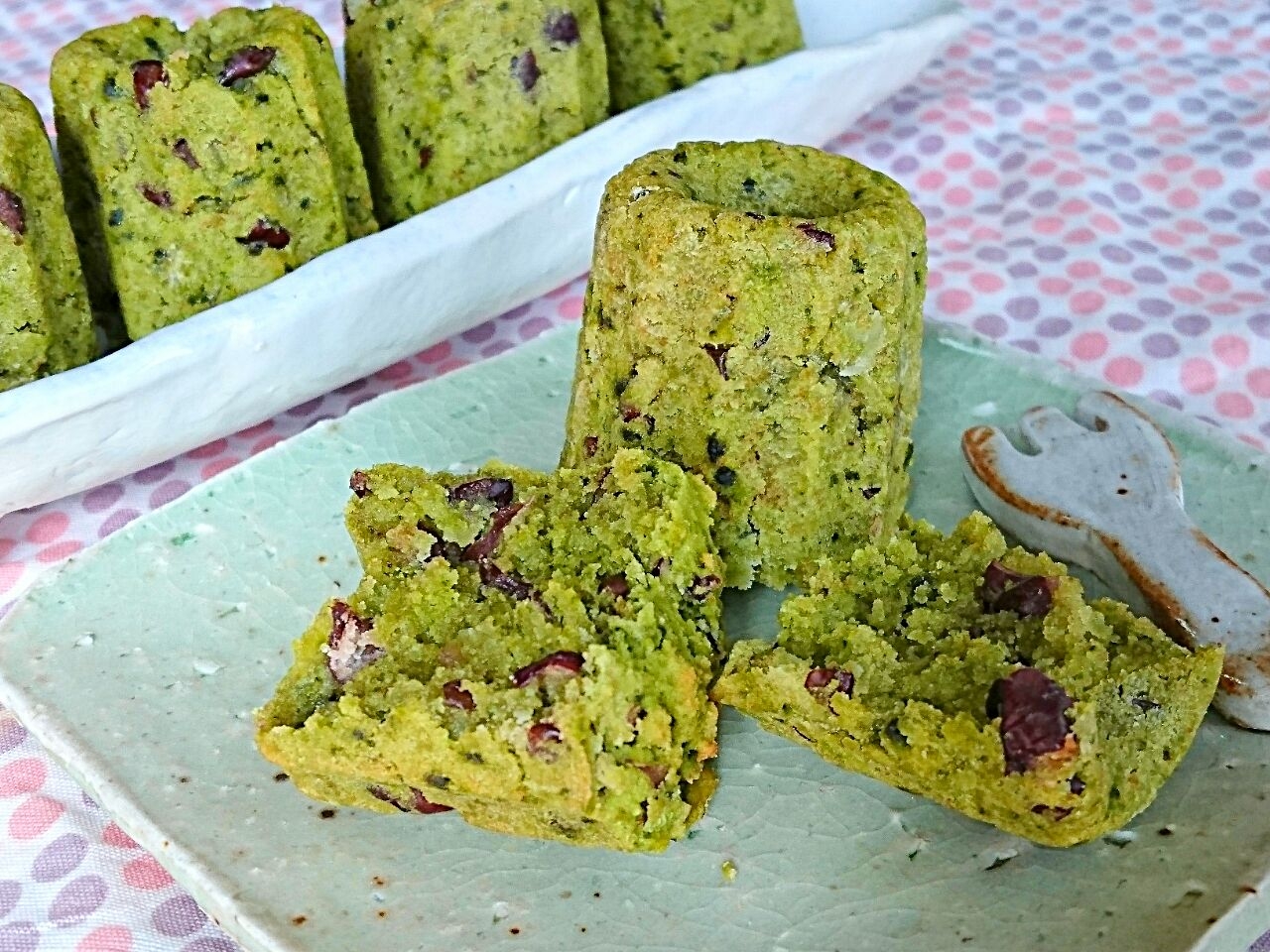 米粉で小豆抹茶ケーキ 卵 乳製品 グルテン不使用 レシピ 作り方 By Aivege 楽天レシピ