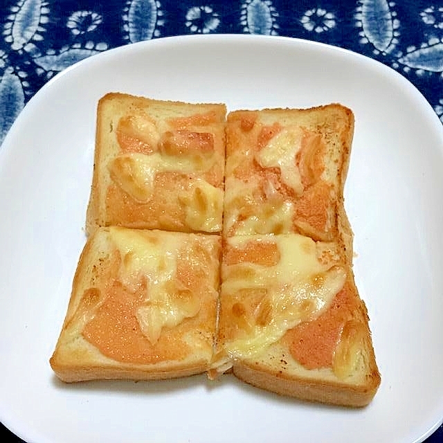 明太子のマヨチーズトースト