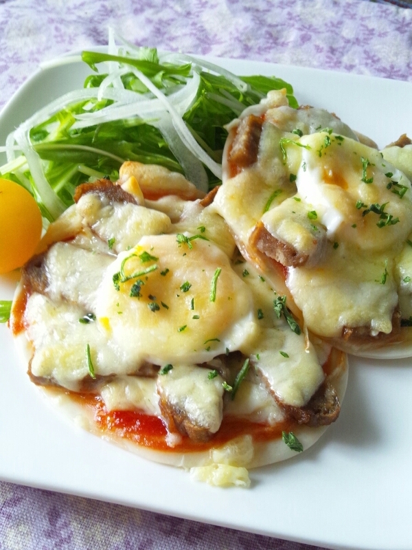 お子さまも大好き マルシンハンバーグと卵のピザ レシピ 作り方 By ごまるっち 楽天レシピ お子さまも大好き マルシンハンバーグと卵のピザ レシピ 作り方 By ごまるっち 楽天レシピ