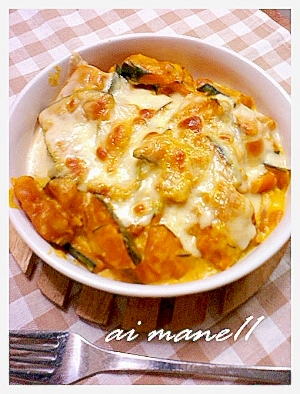 鍋一つで作る!簡単かぼちゃのグラタン