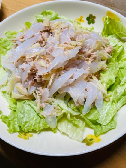 【作り置き】レンチンで白滝とツナの中華サラダ