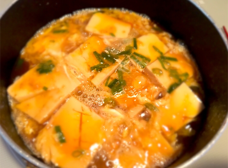 余った素麺つゆで【豆腐の卵とじ】