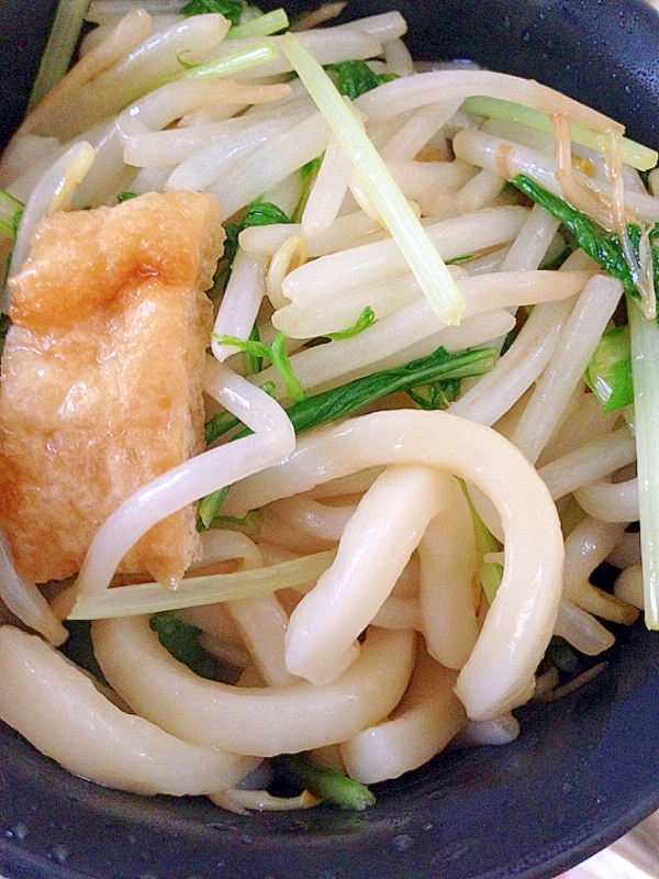 カリカリ油揚げのポン酢かけうどん