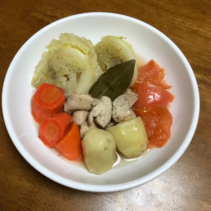 下味で鶏肉にもしっかり味がしみこみました！酸味のあるポトフとても美味しかったです。