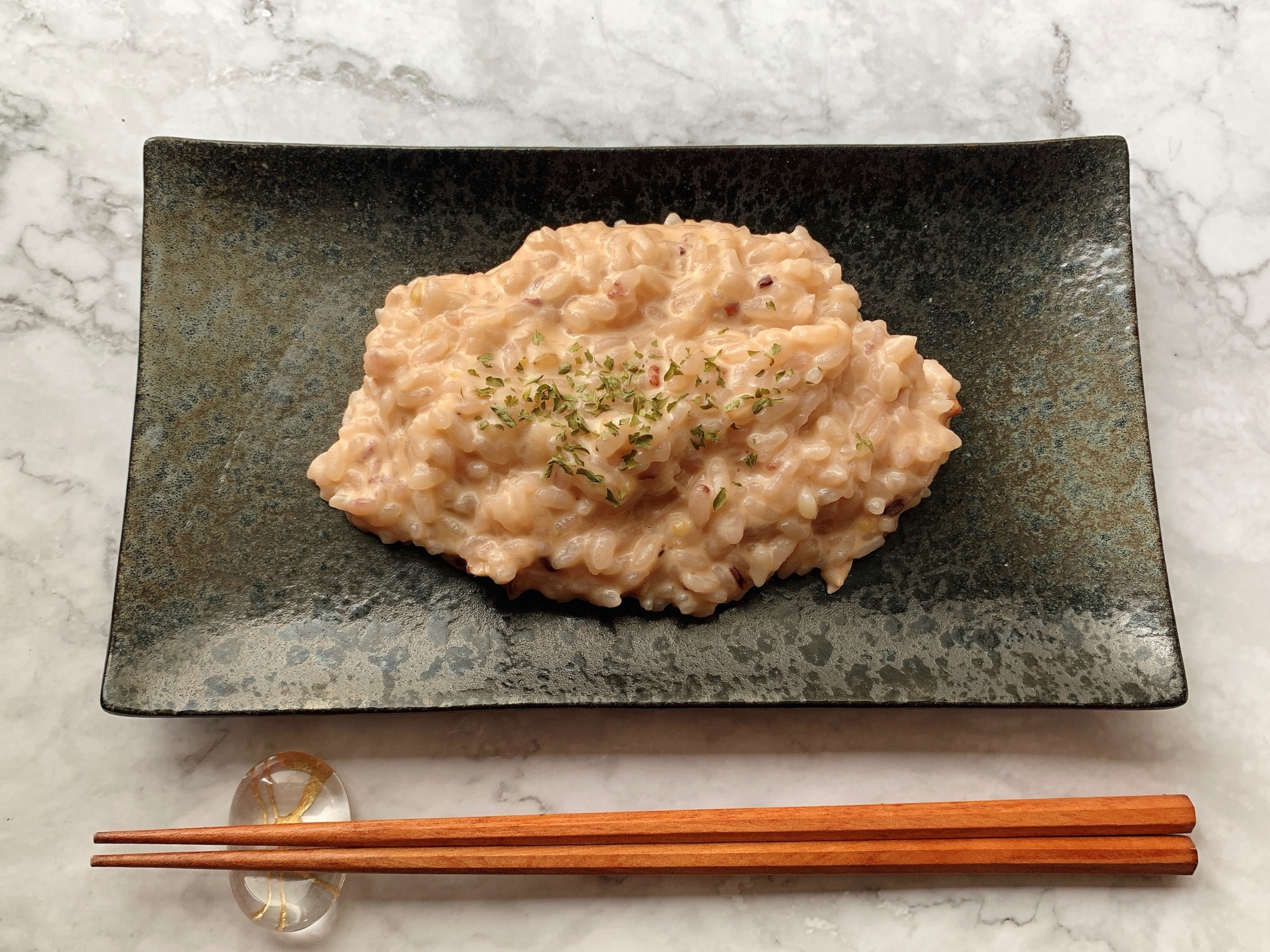 調味料なし！コクのあるうまさの簡単塩辛リゾット♡