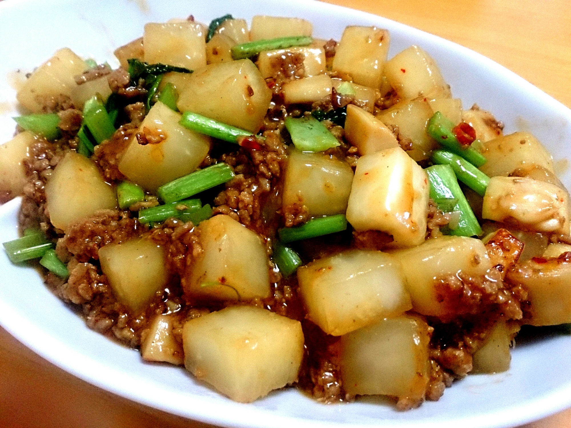 ゴハンが進む♪キノコ入り麻婆大根♪