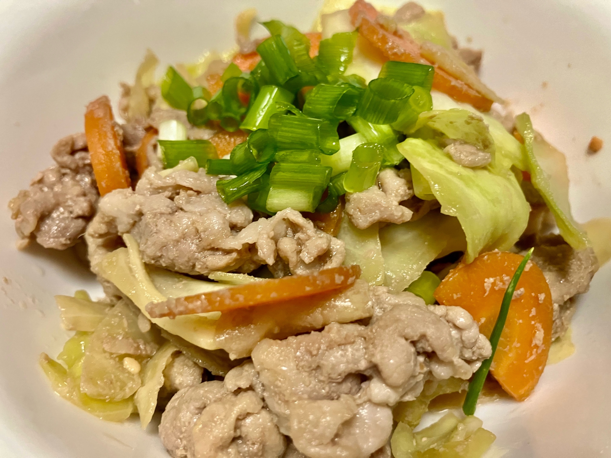 豚こまを美味しく!生姜味噌の炒め物