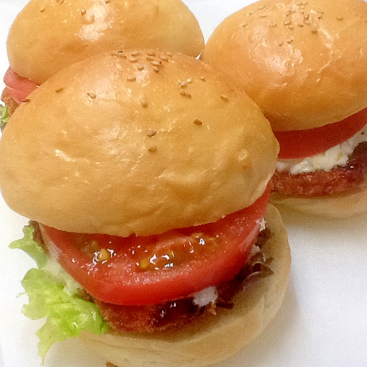 おうちでチキンカツバーガー