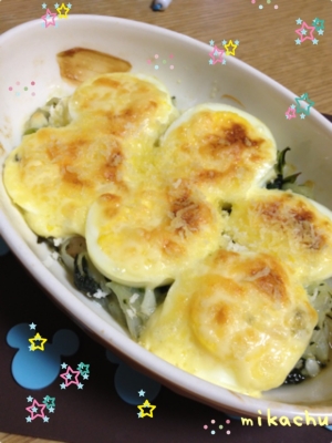 ✿新玉ねぎと茹で卵のマヨオーブン焼き✿