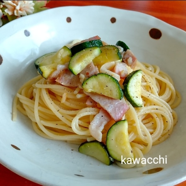 ベーコンとズッキーニのレモンパスタ レシピ 作り方 By Kawacchi 楽天レシピ ベーコンとズッキーニのレモンパスタ レシピ 作り方 By Kawacchi 楽天レシピ