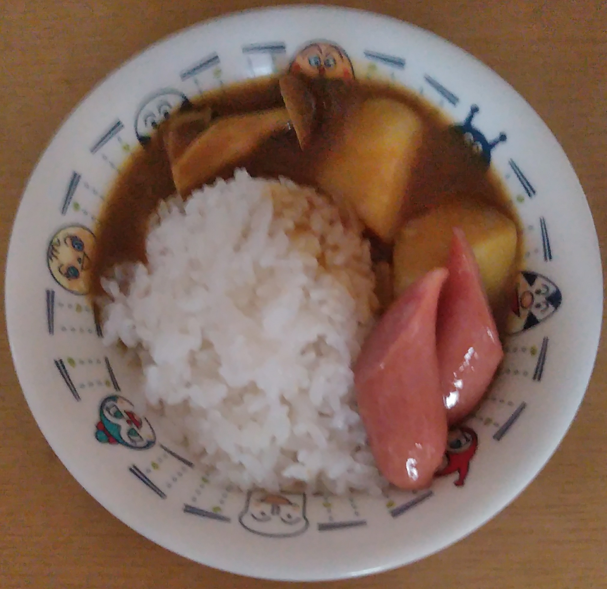 野菜カレー♪ウインナー添え