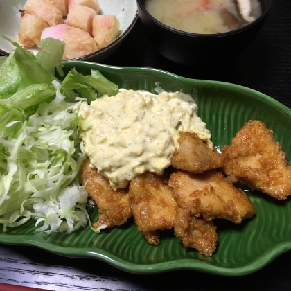 ムネ肉もかたくなくて、美味しかったです♪
盛り付け雑ですが、美味しかったです♪♪
また作ります☆