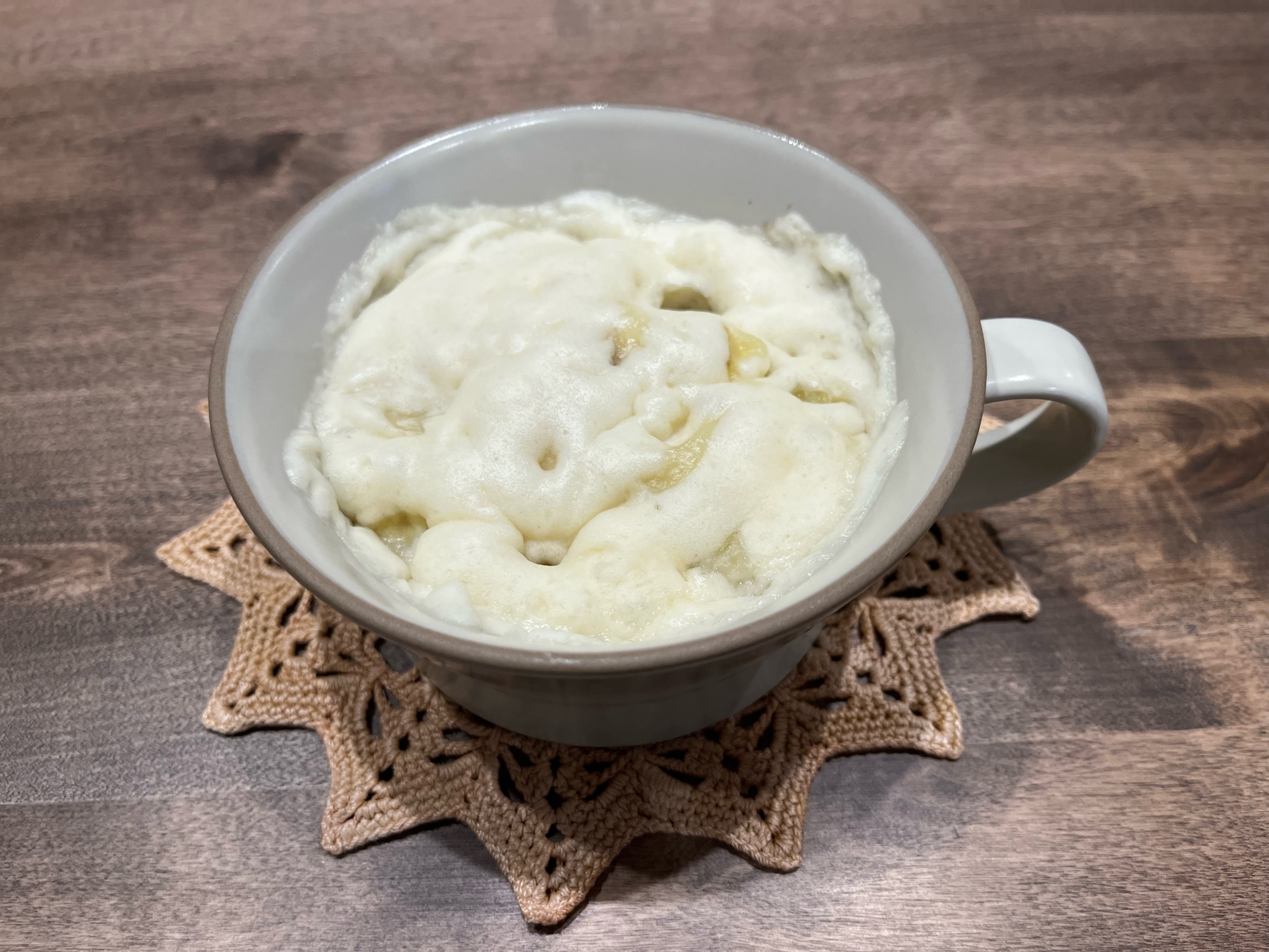 マグカップで簡単！お子様にも♪バナナ蒸しパン