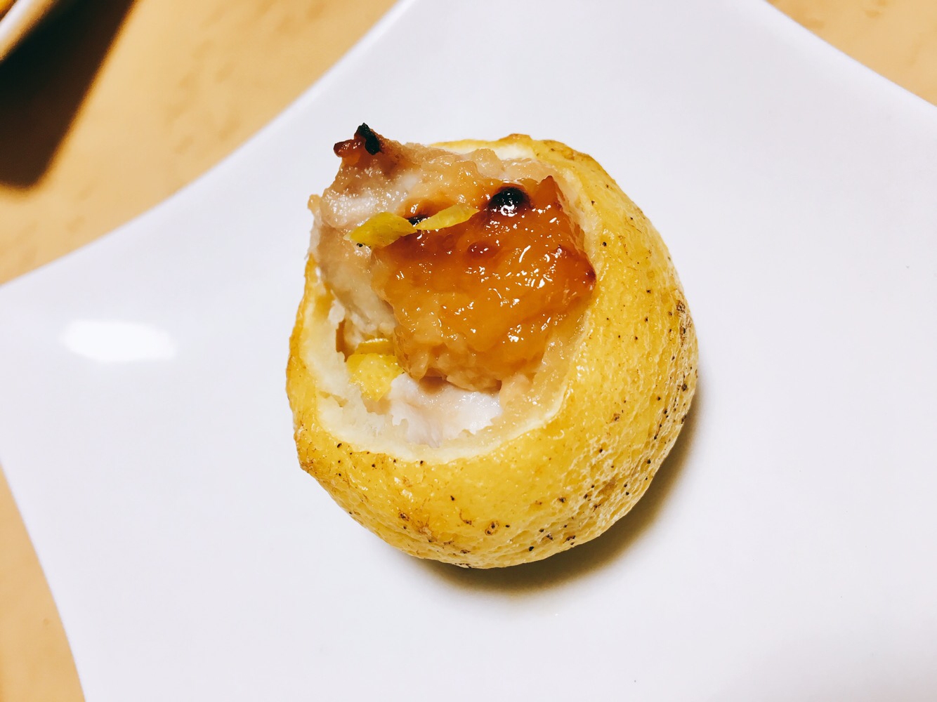 【石川食材】ふぐの白子の柚子味噌釜
