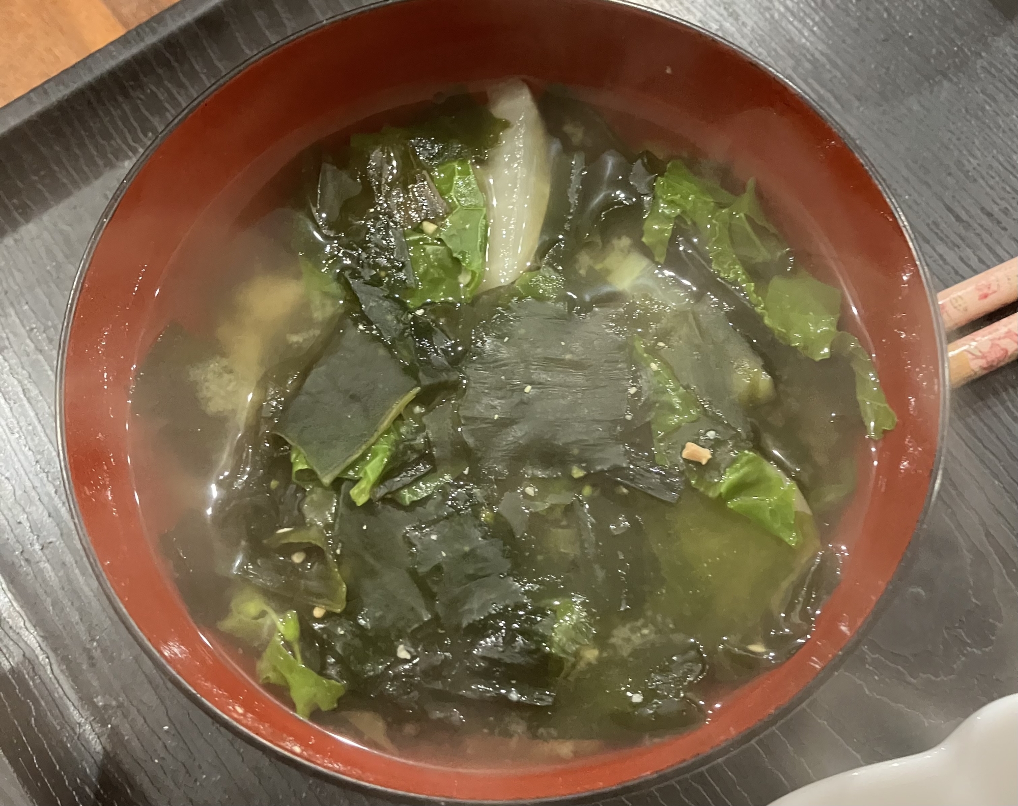 ほうれん草と大根のお味噌汁