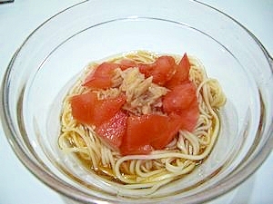 ツナとトマトのイタリアン風そうめん