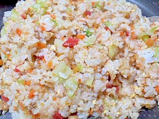 カリカリ梅と納豆のチャーハン
