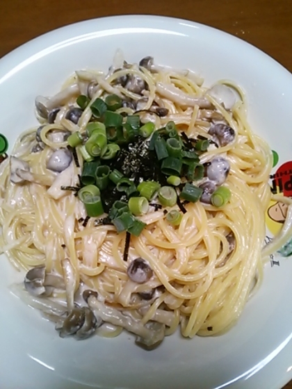 料理男子の明太子きのこクリームパスタ