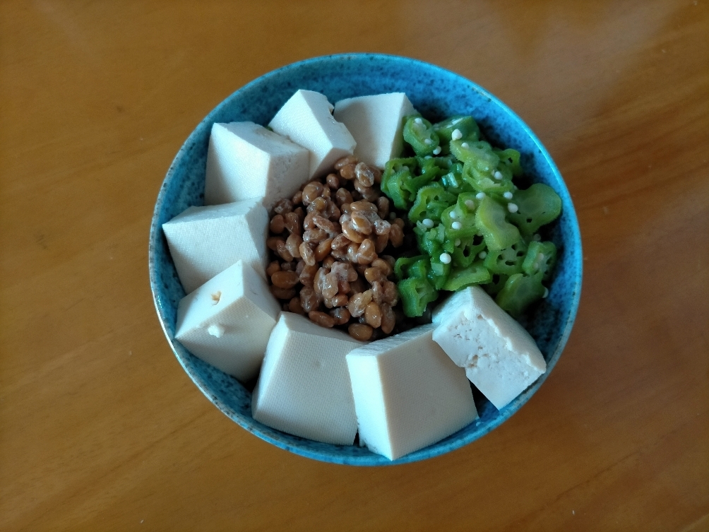 夏のヘルシー三色丼