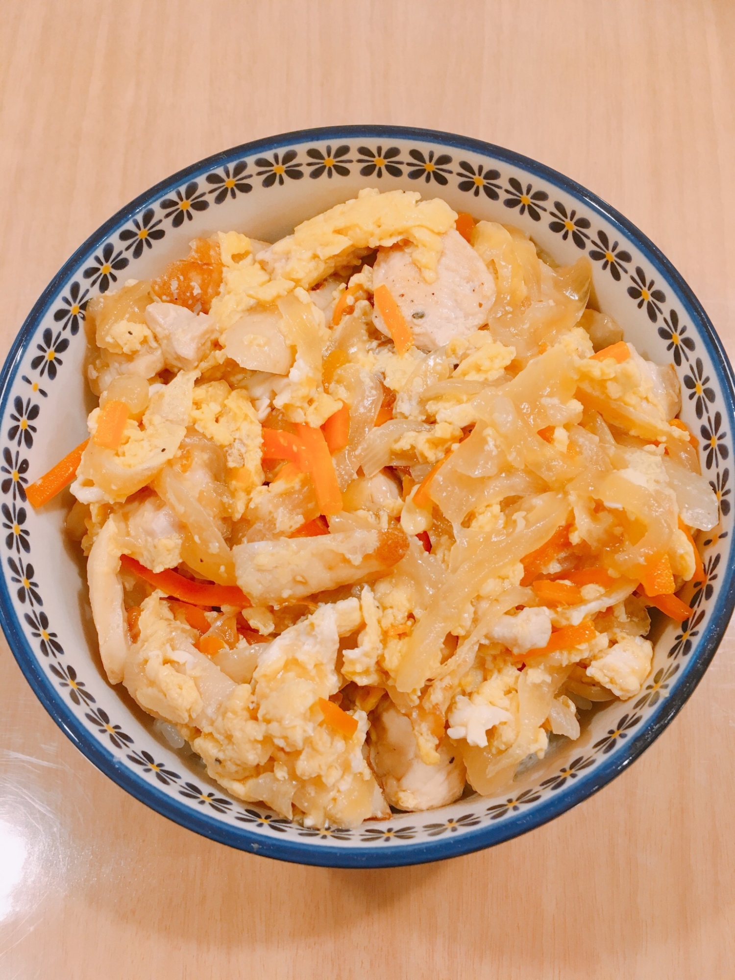 我が家の簡単親子丼 ちくわver