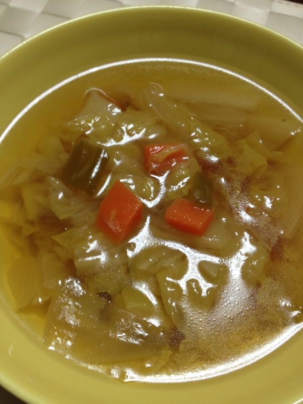 玉葱がなくても甘くなる！白菜トロトロ、野菜スープ