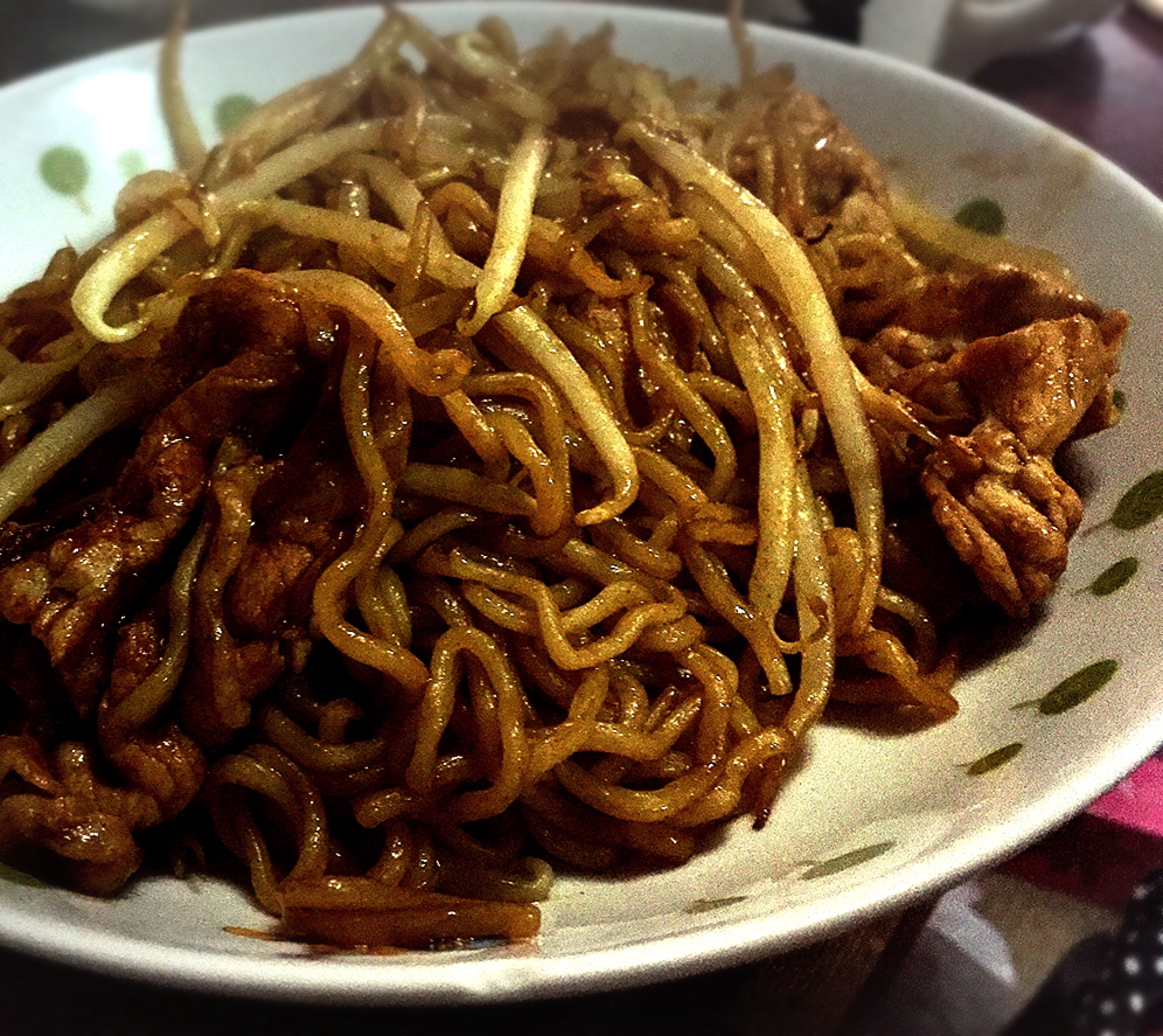 無水調理＊お手軽もやしと豚肉のソース焼きそば