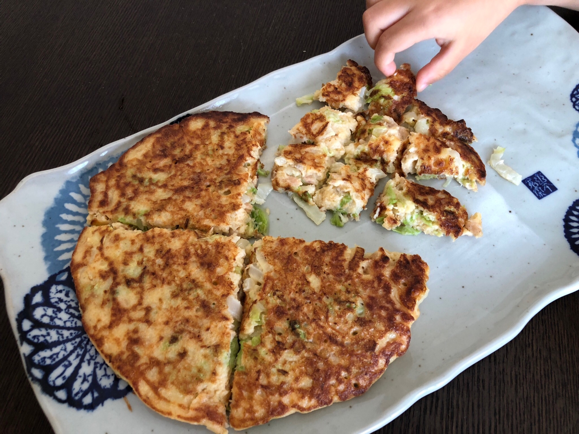 白菜とツナのお好み焼き＊離乳食後期〜幼児食にも