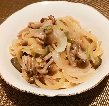 ナスの和風簡単パスタ♪バター醤油が旨！♪
