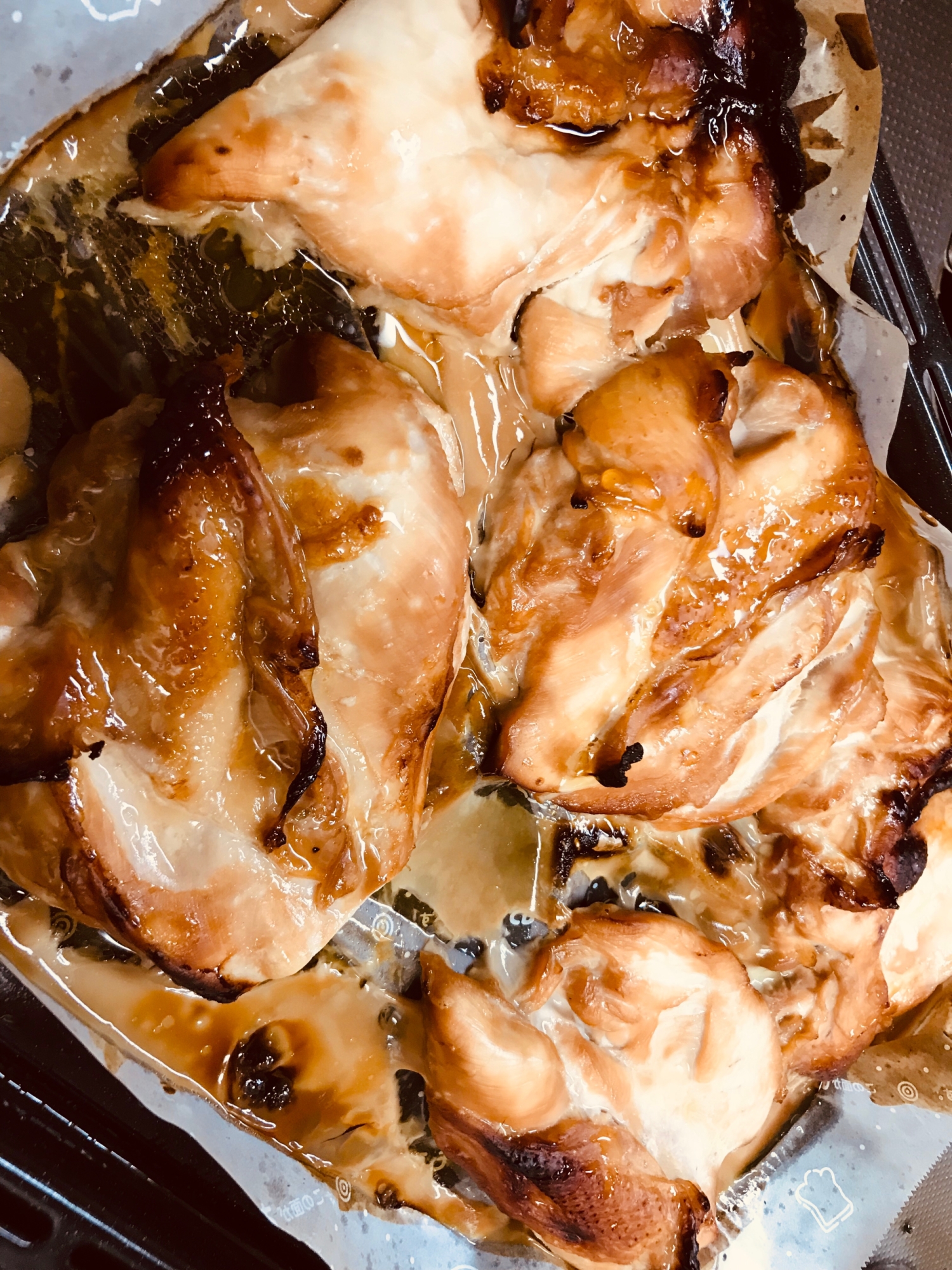 オーブンで★大量鶏胸肉の蜂蜜醤油焼き