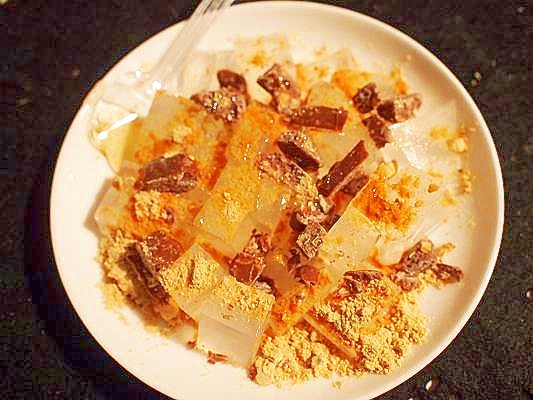 モグチョコ＆きな粉＆寒天　快腸デザート
