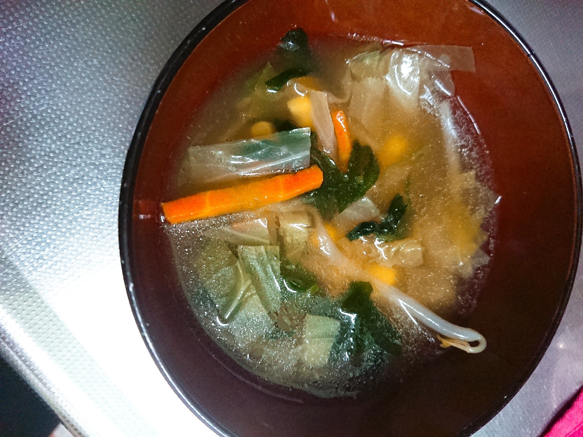棒ラーメンスープで野菜スープ
