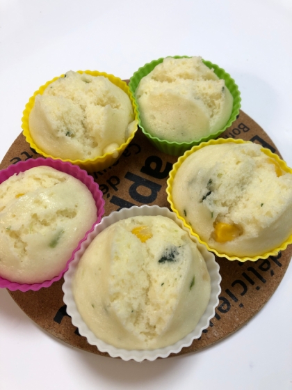 ホットケーキミックスで野菜蒸しパン 離乳食 レシピ 作り方 By ゆぅ 楽天レシピ