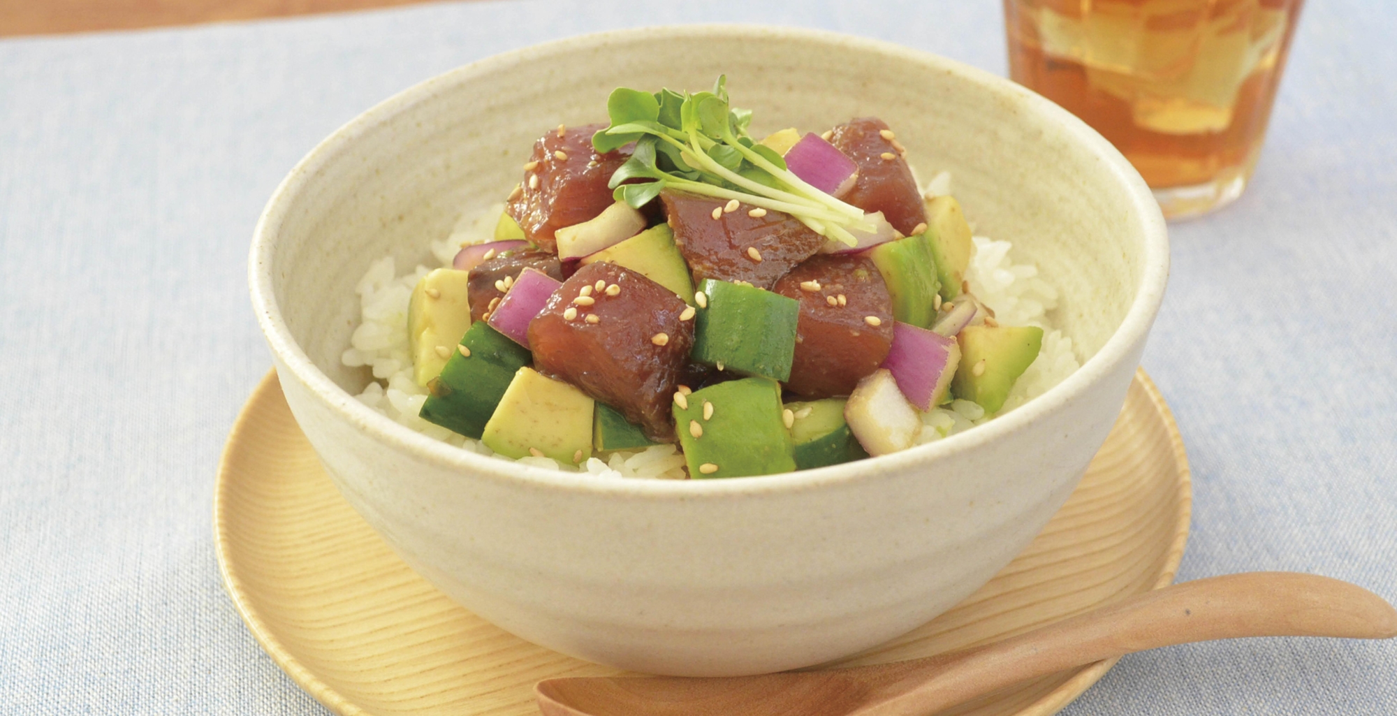 かつおのポキ丼