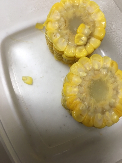 レンジで簡単とうもろこし