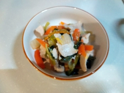 白菜と鶏むね肉、小松菜のうま煮