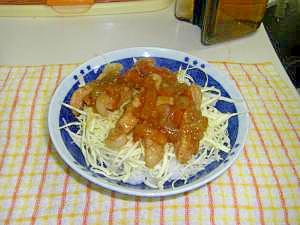 カツ用肉で、ボリューム満点しょうが焼き丼