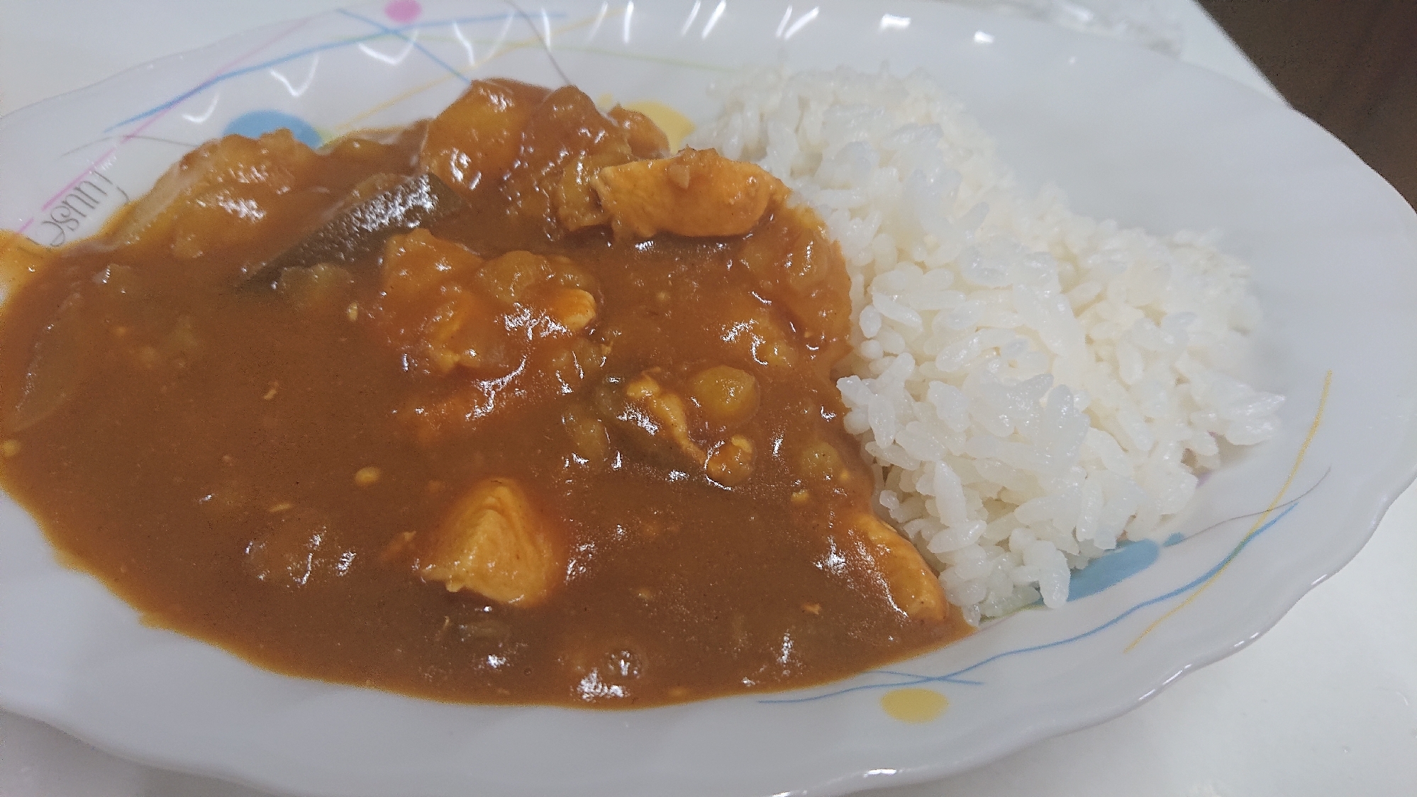 なすとじゃがいものチキンカレー＊