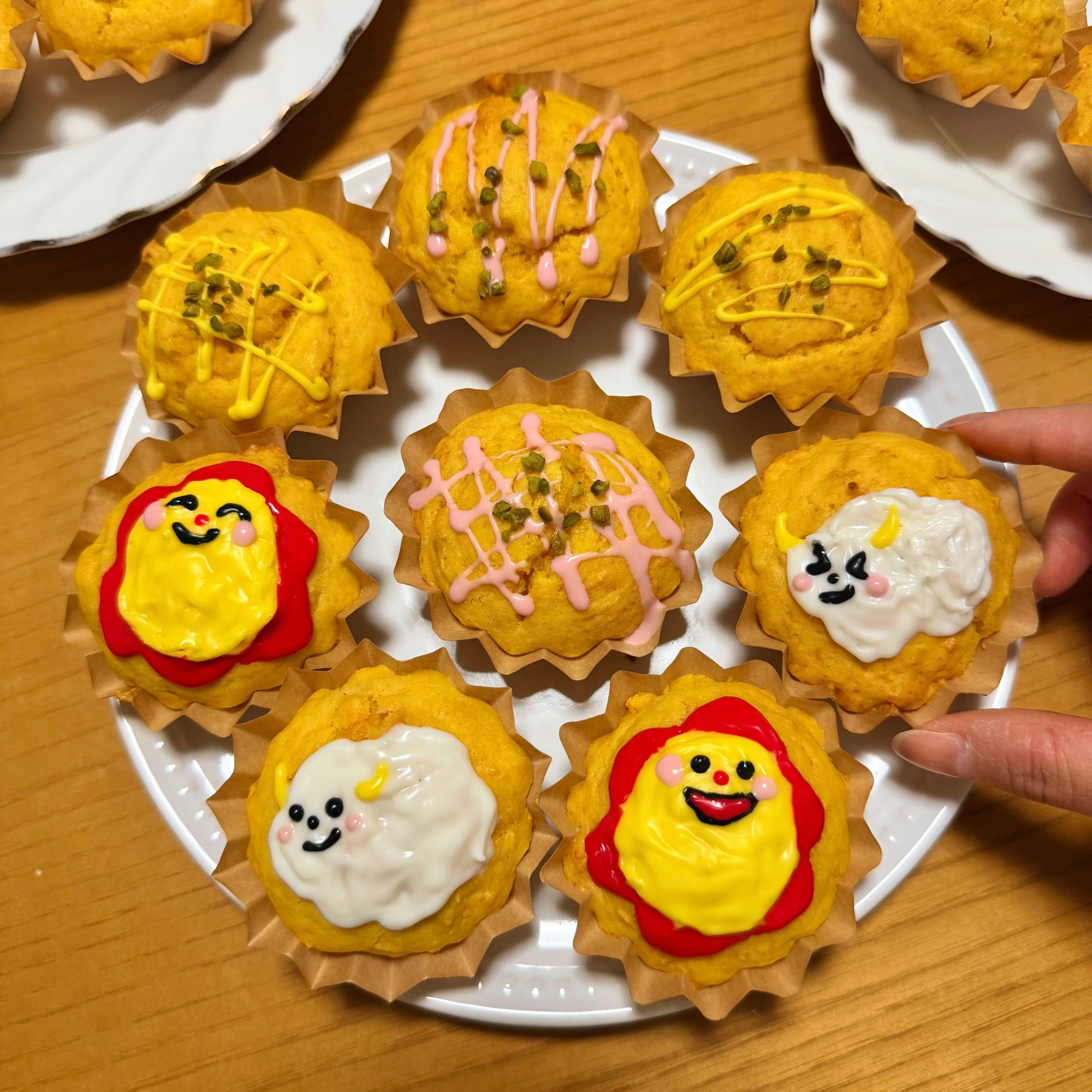 簡単♪ほっこりサンくもカボチャカップケーキ☆
