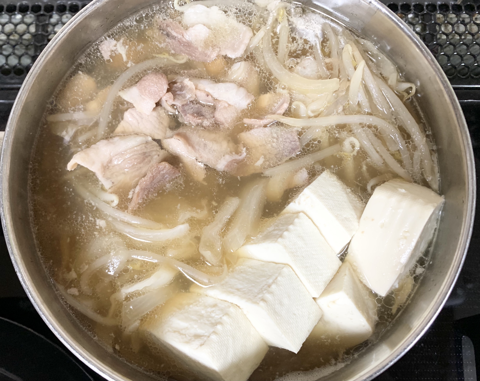 鍋レシピ　生姜焼き風鍋