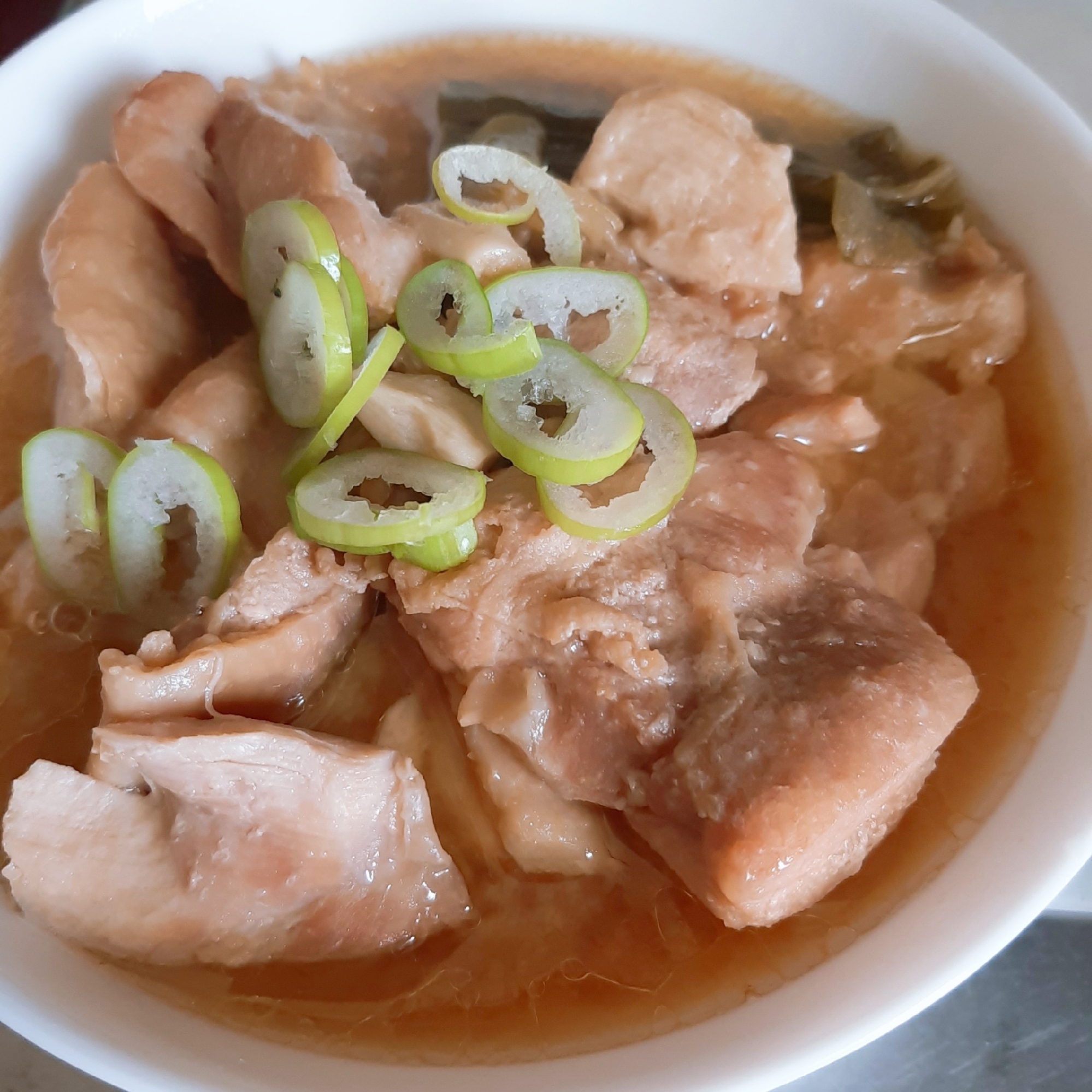 ◎もつ煮風！ほろほろ鶏肉の味噌煮