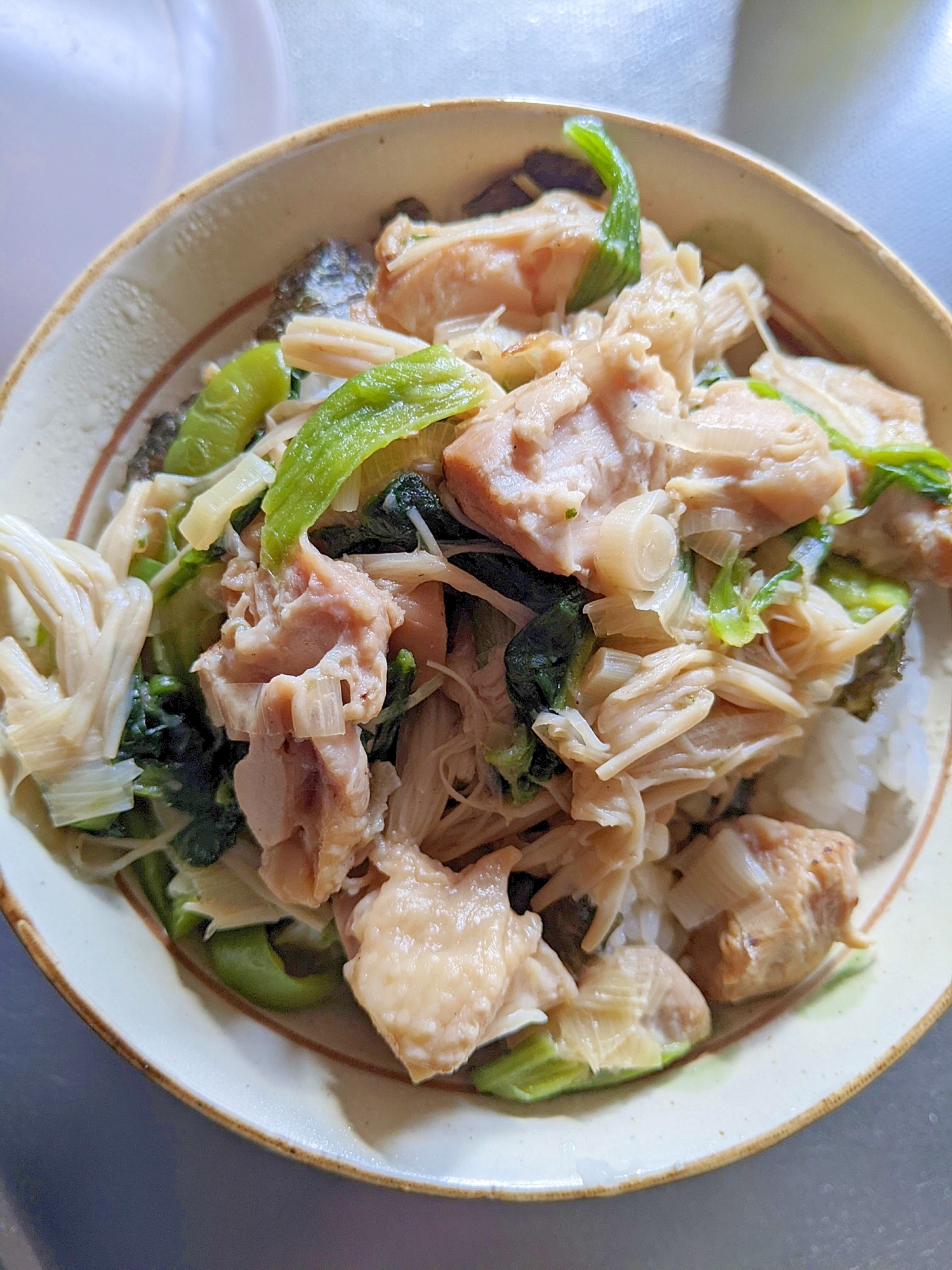 えのきとほうれん草の豚丼