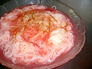 夏にサッパリ☆梅肉あんかけ素麺♪