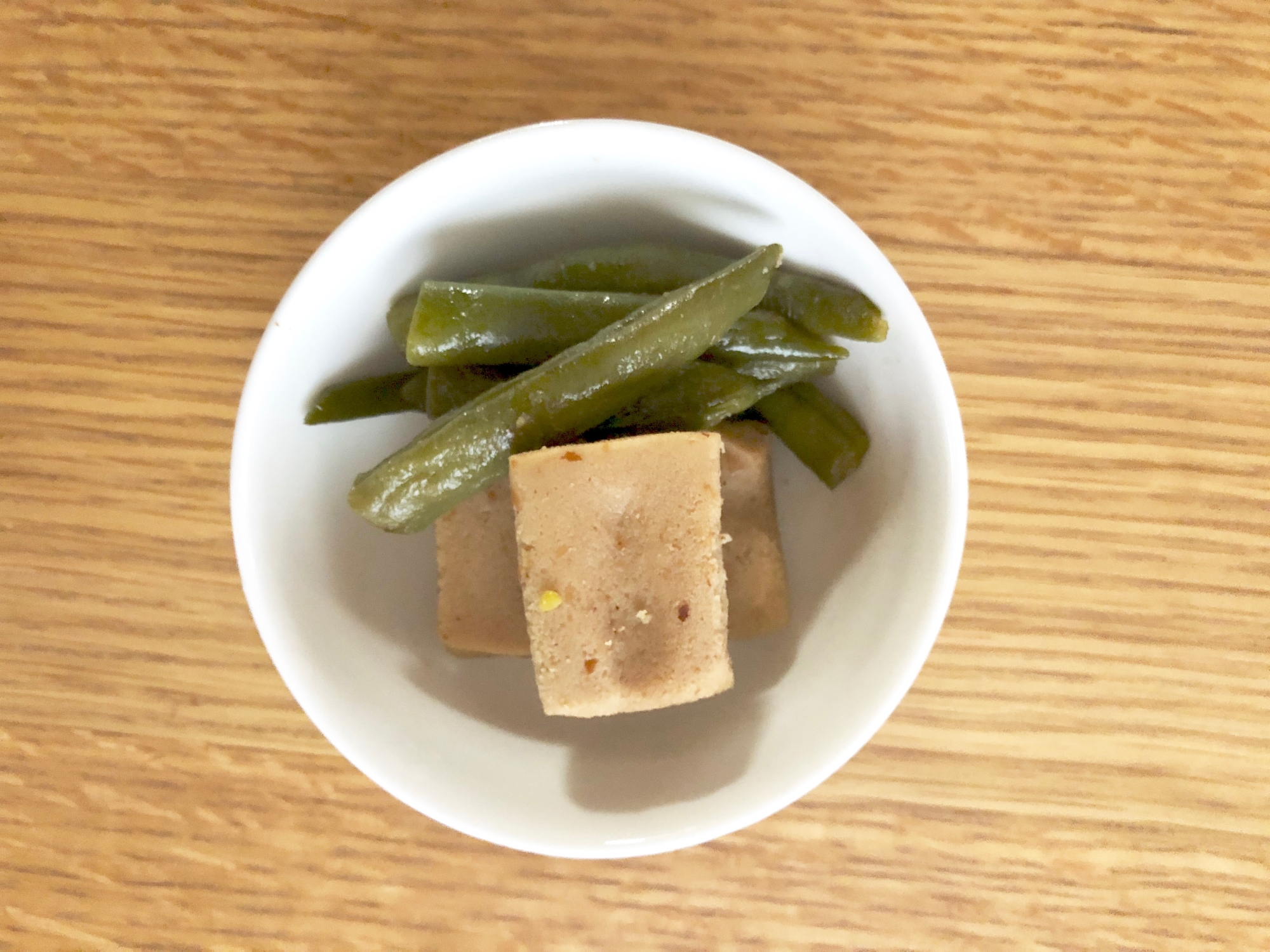 高野豆腐とインゲンのクタクタ煮