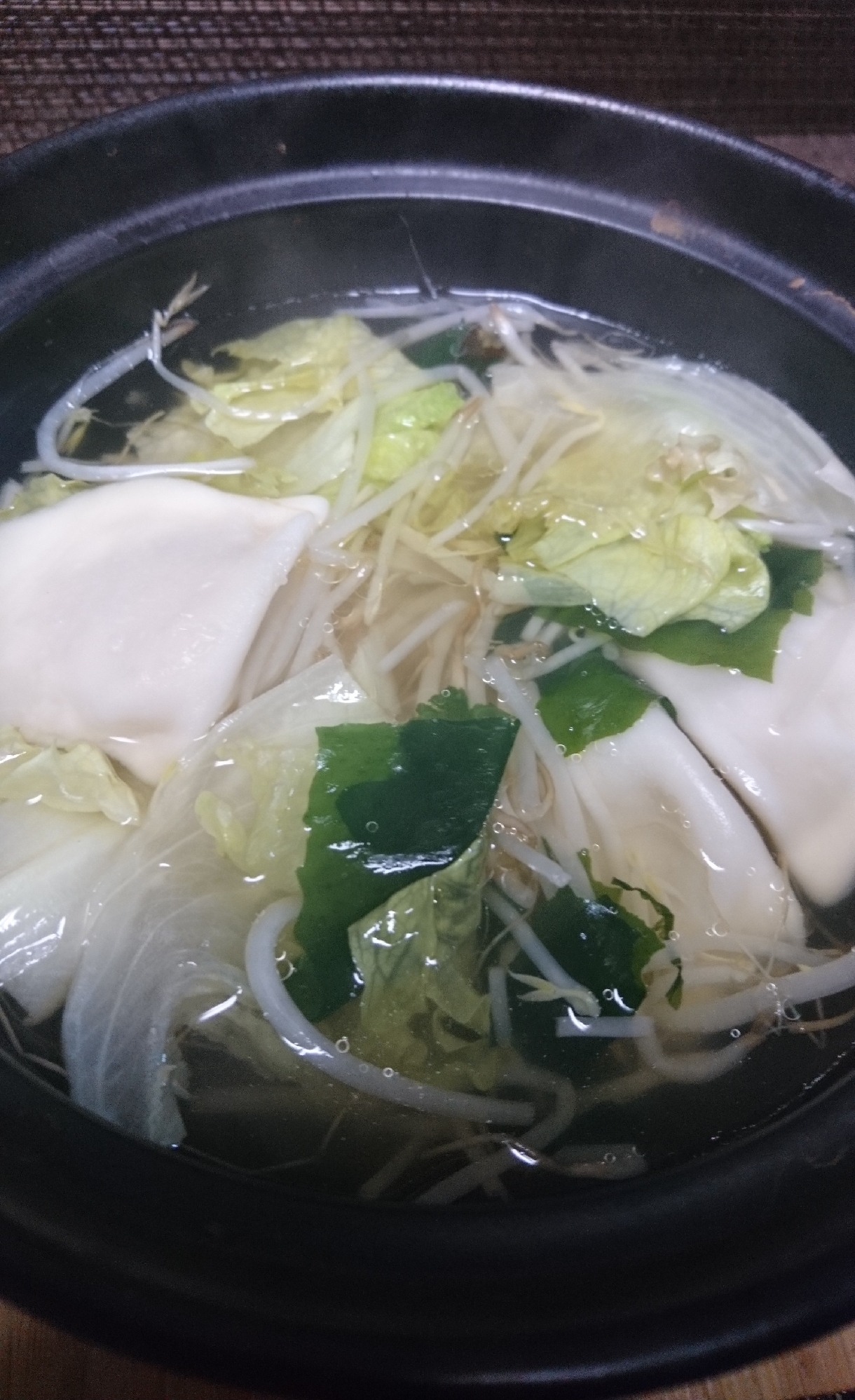 体暖まる! 水餃子のスープ!