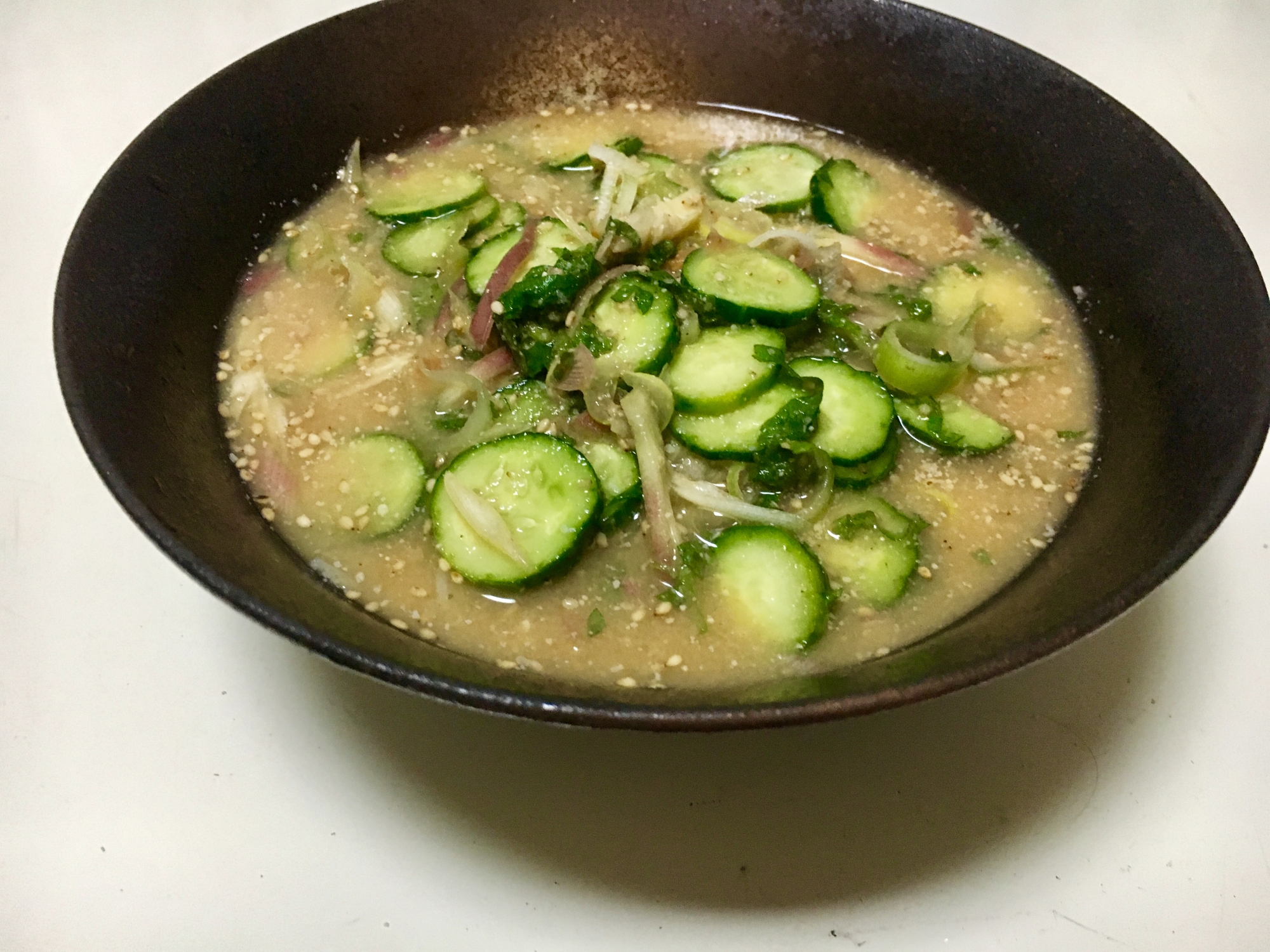 夏にぴったり冷汁そうめん