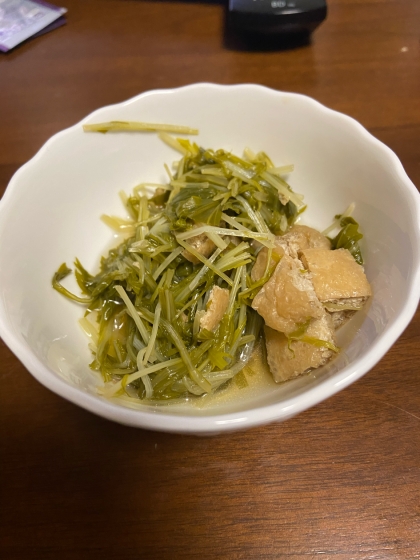 柚子胡椒香る♡優しいお味♡水菜と油揚げのサッと煮